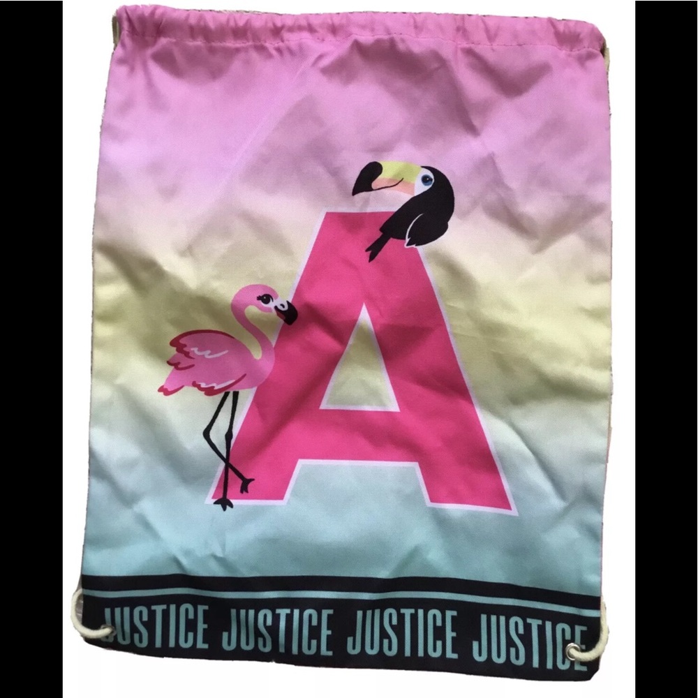 JUSTICE Girls INITIAL A 🦩BEACH 🦜 SLING BAG